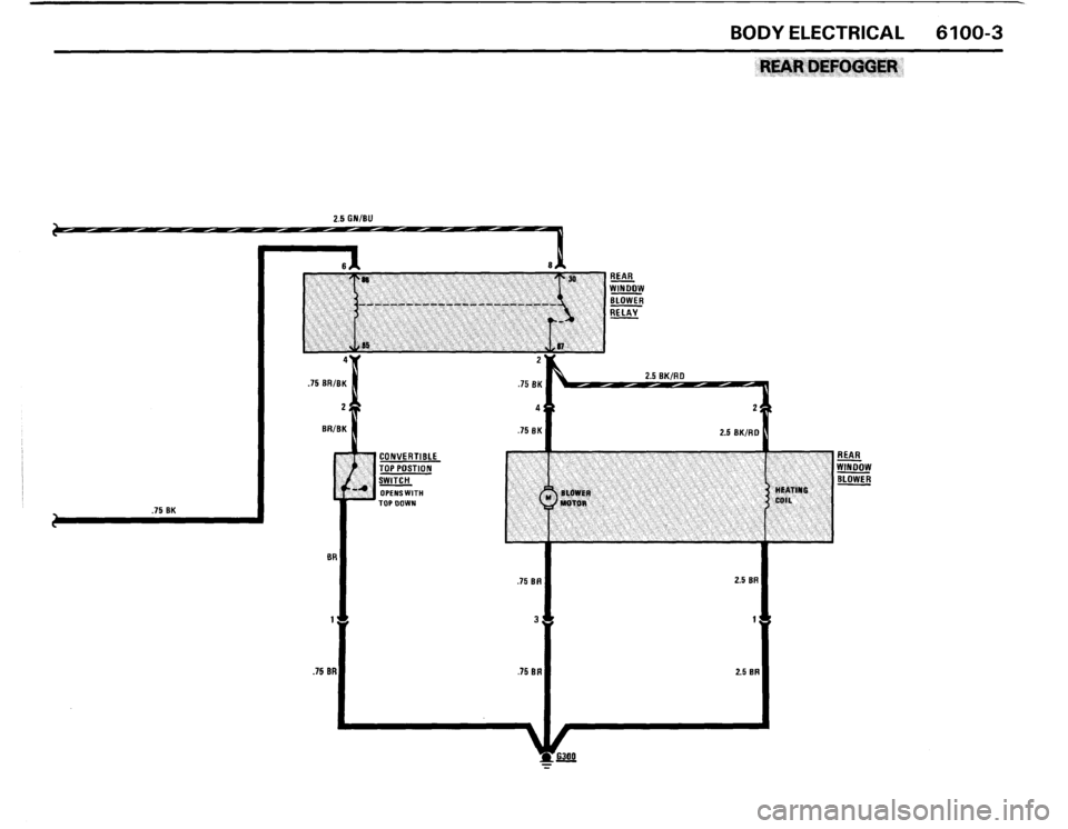 BMW 325i CONVERTIBLE 1988 E30 Electrical Troubleshooting Manual 