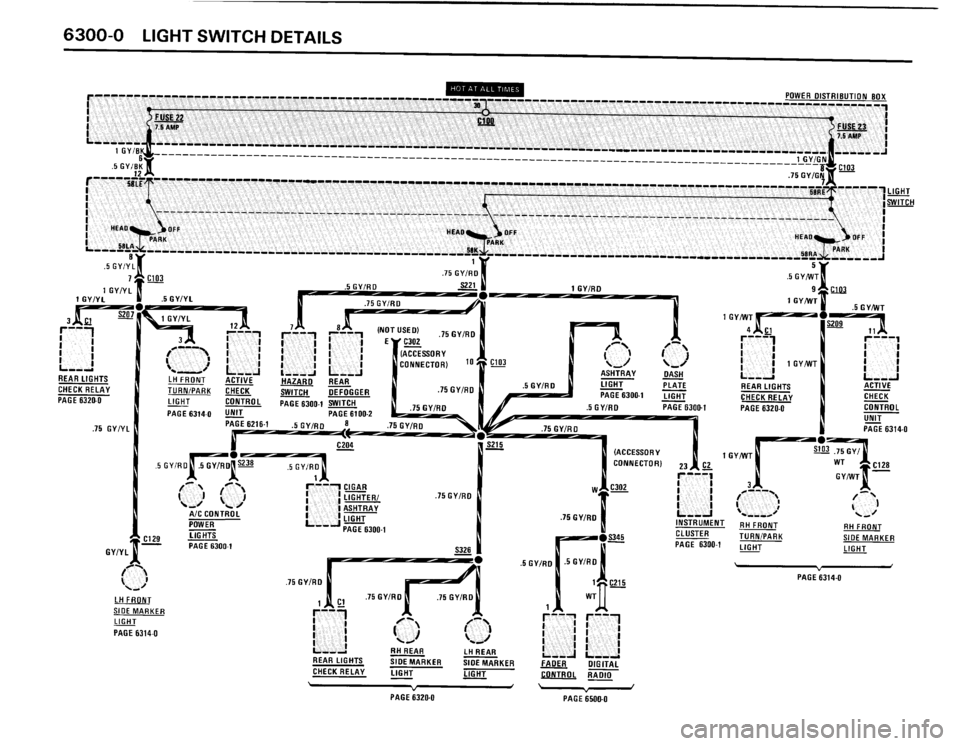 BMW 325i CONVERTIBLE 1988 E30 Electrical Troubleshooting Manual 