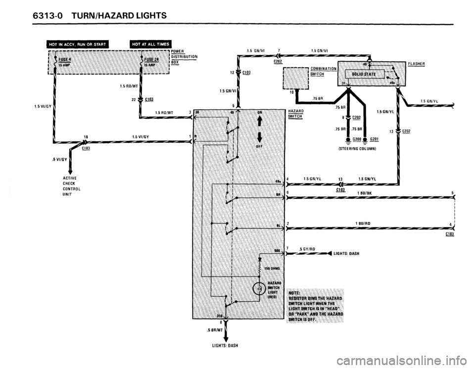 BMW 325i CONVERTIBLE 1988 E30 Electrical Troubleshooting Manual 