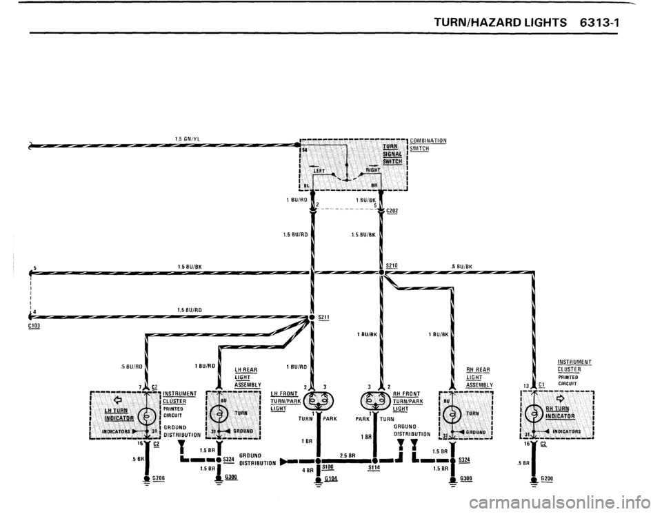 BMW 325i CONVERTIBLE 1988 E30 Electrical Troubleshooting Manual 