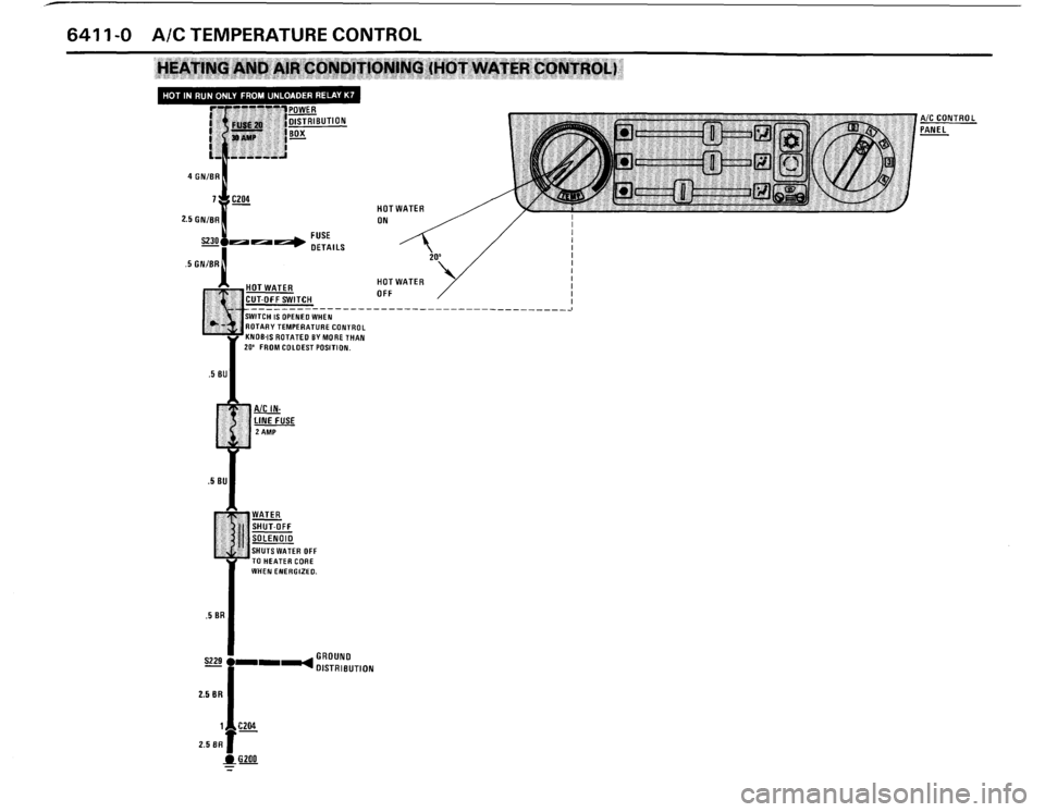 BMW 325i CONVERTIBLE 1988 E30 Electrical Troubleshooting Manual 