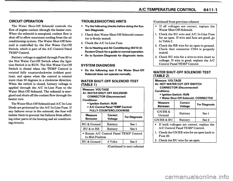 BMW 325i CONVERTIBLE 1988 E30 Electrical Troubleshooting Manual 