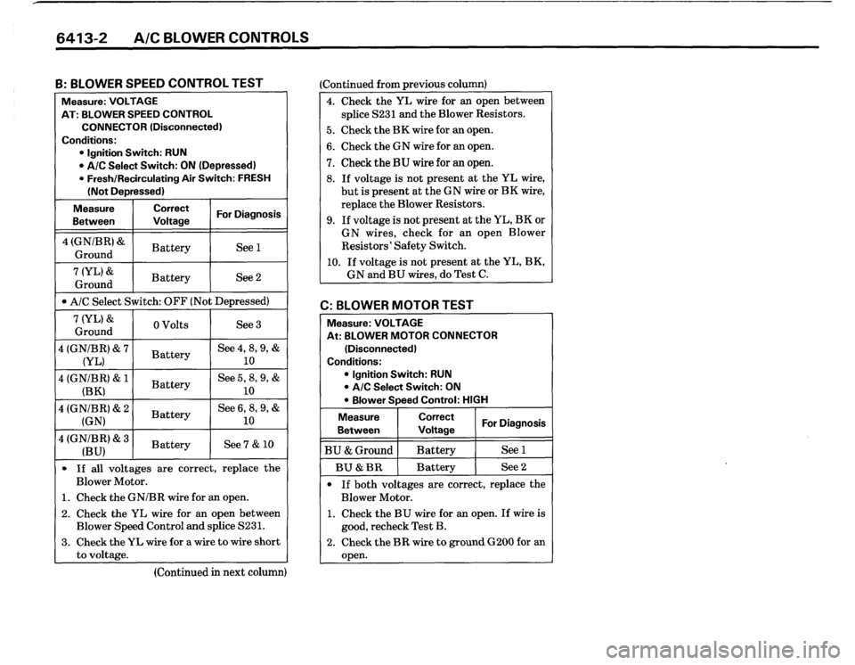 BMW 325i CONVERTIBLE 1988 E30 Electrical Troubleshooting Manual 