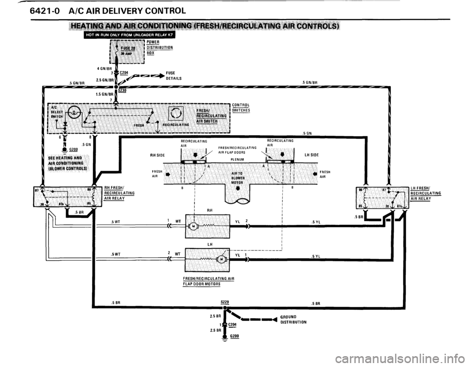 BMW 325i CONVERTIBLE 1988 E30 Electrical Troubleshooting Manual 