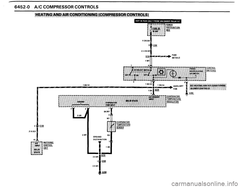 BMW 325i CONVERTIBLE 1988 E30 Electrical Troubleshooting Manual 