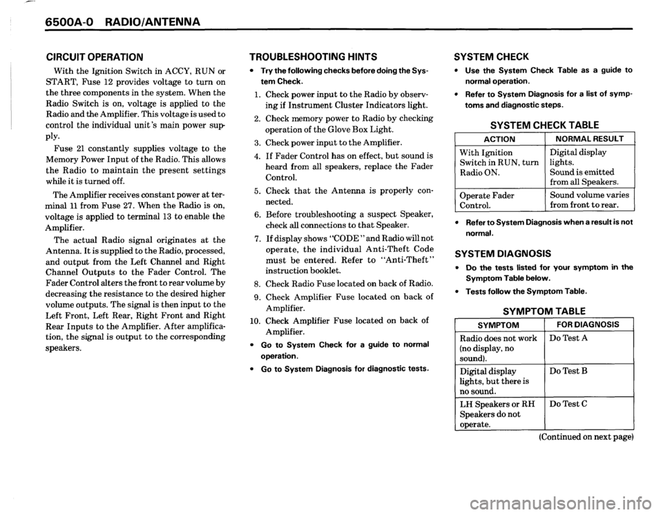 BMW 325i CONVERTIBLE 1988 E30 Electrical Troubleshooting Manual 