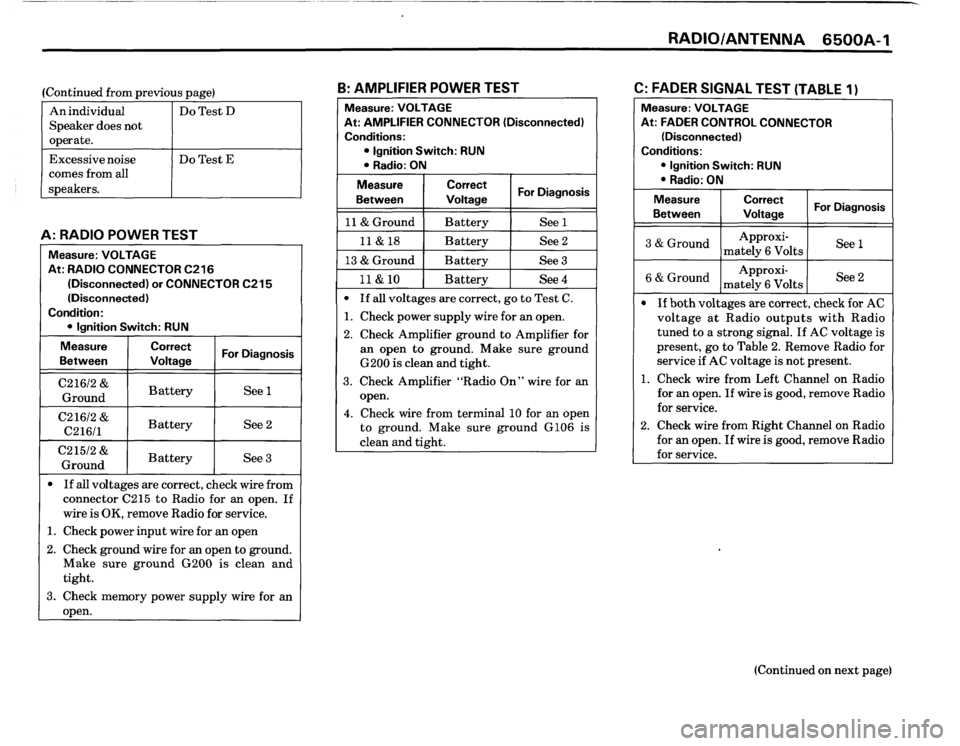 BMW 325i CONVERTIBLE 1988 E30 Electrical Troubleshooting Manual 