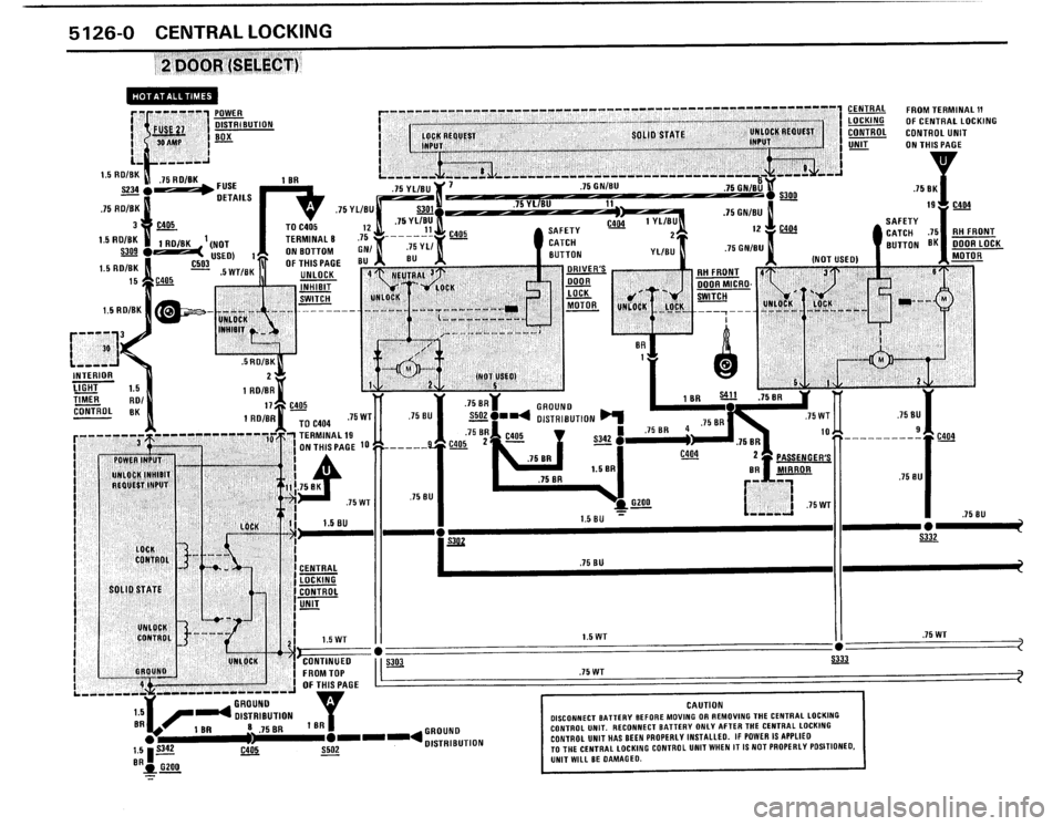 BMW 325IX 1988 E30 Electrical Troubleshooting Manual 