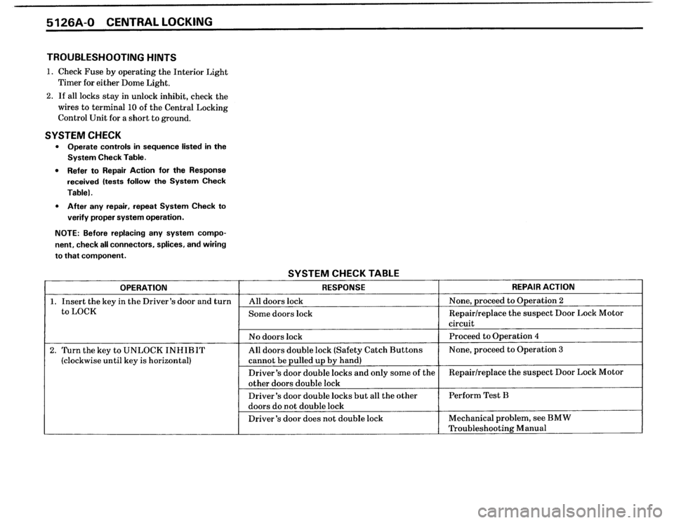 BMW 325IX 1988 E30 Electrical Troubleshooting Manual 