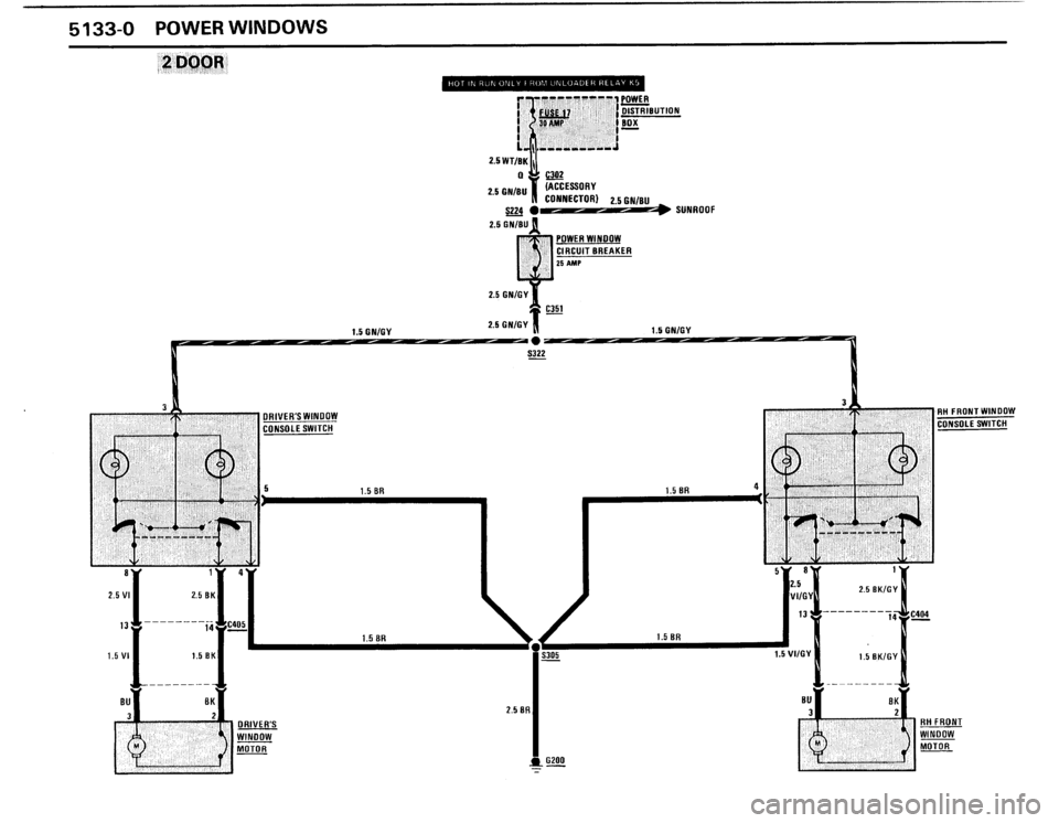 BMW 325IX 1988 E30 Electrical Troubleshooting Manual 