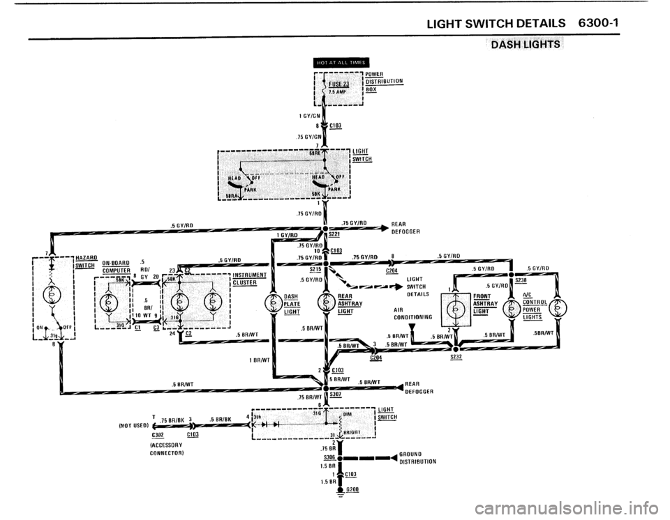 BMW 325IX 1988 E30 Electrical Troubleshooting Manual 