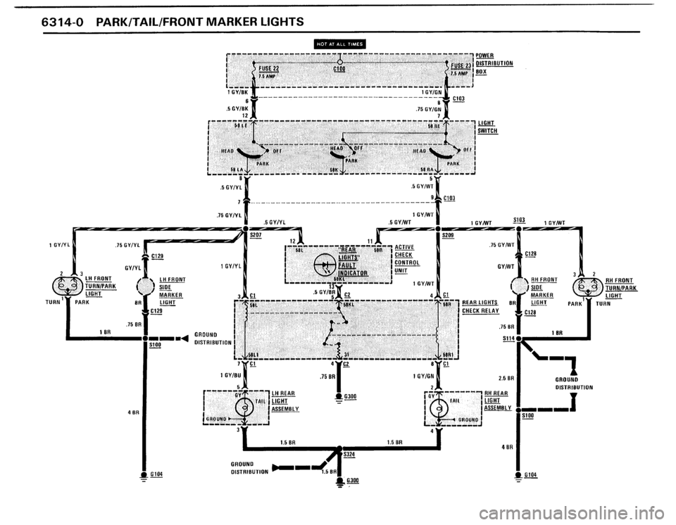 BMW 325IX 1988 E30 Electrical Troubleshooting Manual 
