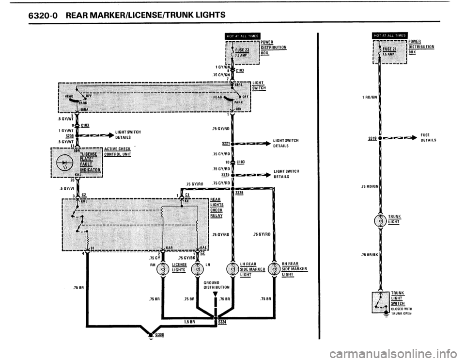 BMW 325IX 1988 E30 Electrical Troubleshooting Manual 