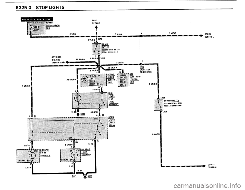 BMW 325IX 1988 E30 Electrical Troubleshooting Manual 