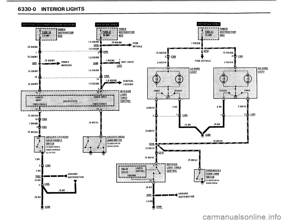 BMW 325IX 1988 E30 Electrical Troubleshooting Manual 