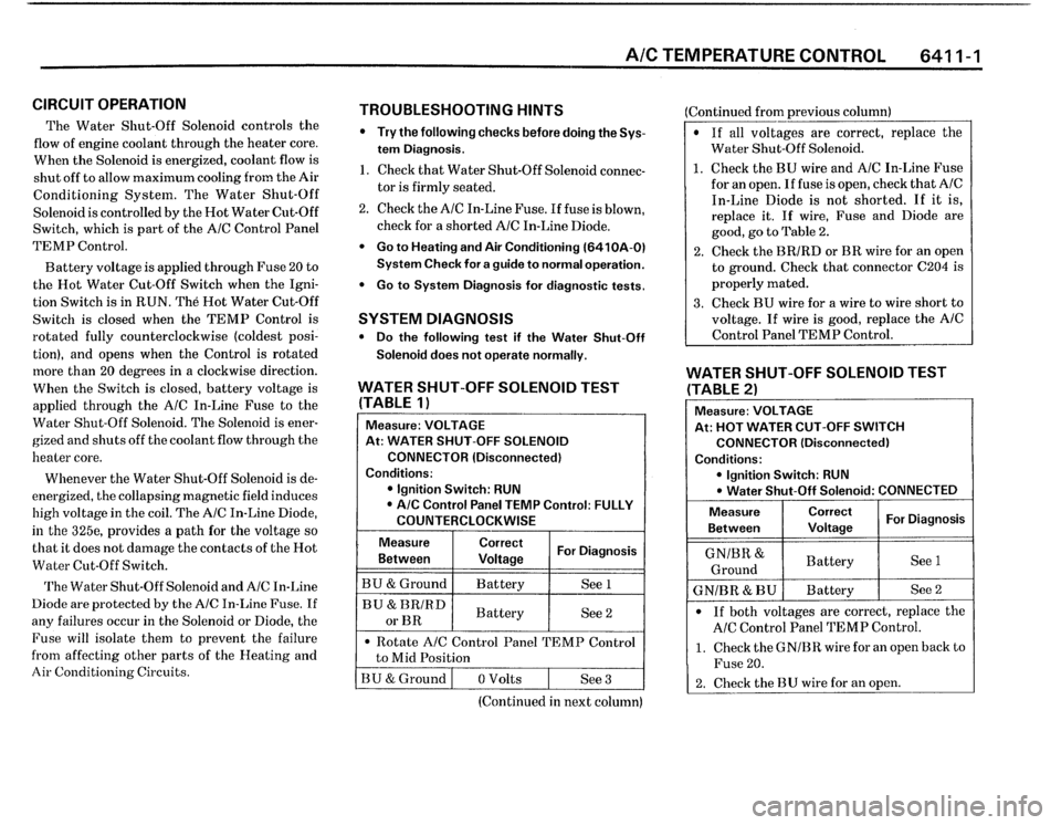 BMW 325IX 1988 E30 Electrical Troubleshooting Manual 