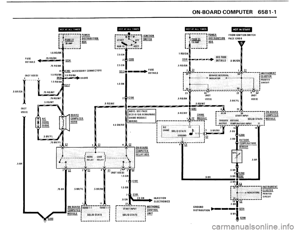 BMW 325IX 1988 E30 Electrical Troubleshooting Manual 