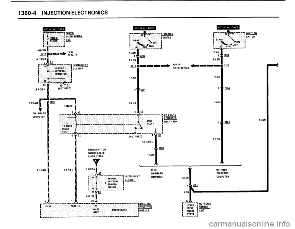 BMW 325is 1989 E30 Electrical Troubleshooting Manual 
