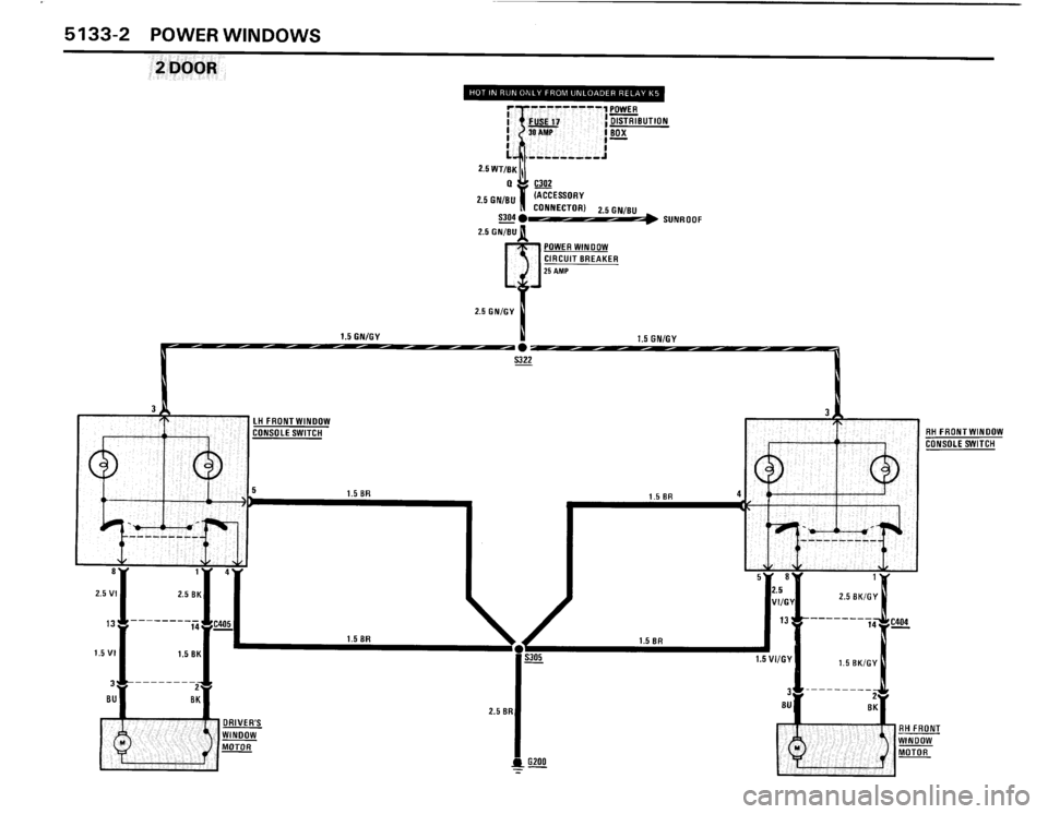 BMW 325is 1989 E30 Electrical Troubleshooting Manual 