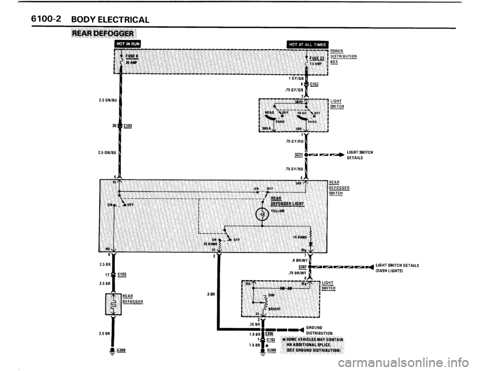 BMW 325is 1989 E30 Electrical Troubleshooting Manual 