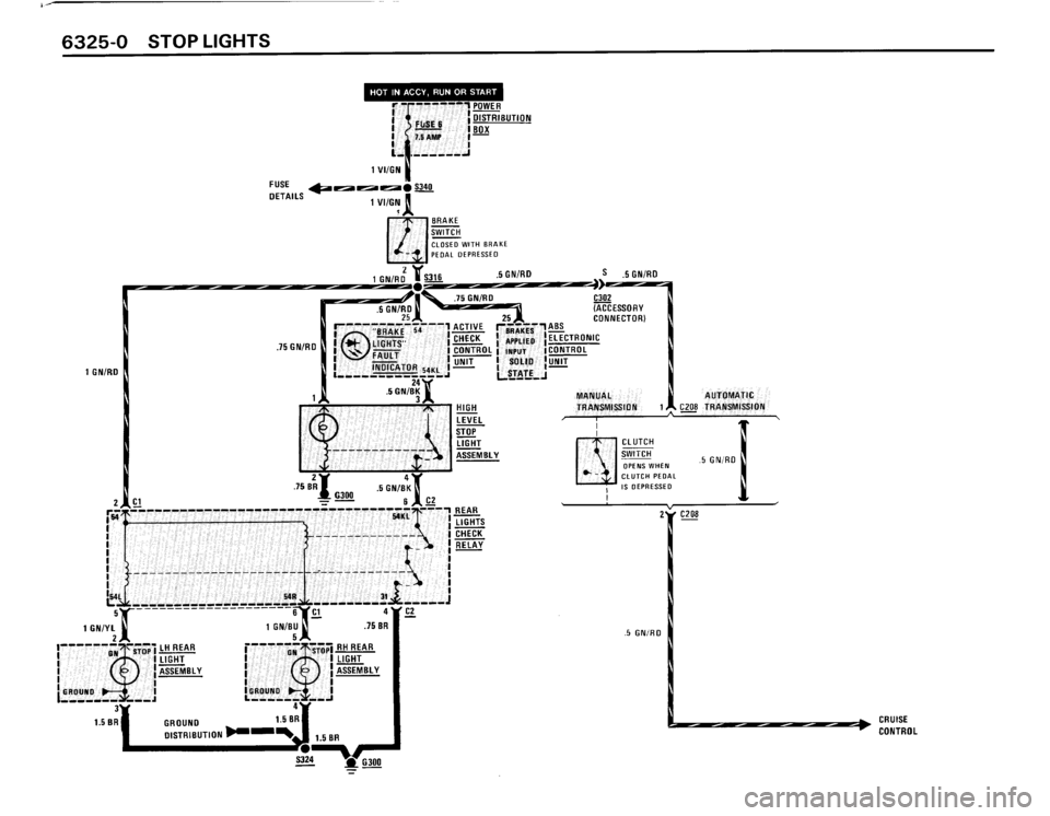 BMW 325is 1989 E30 Electrical Troubleshooting Manual 