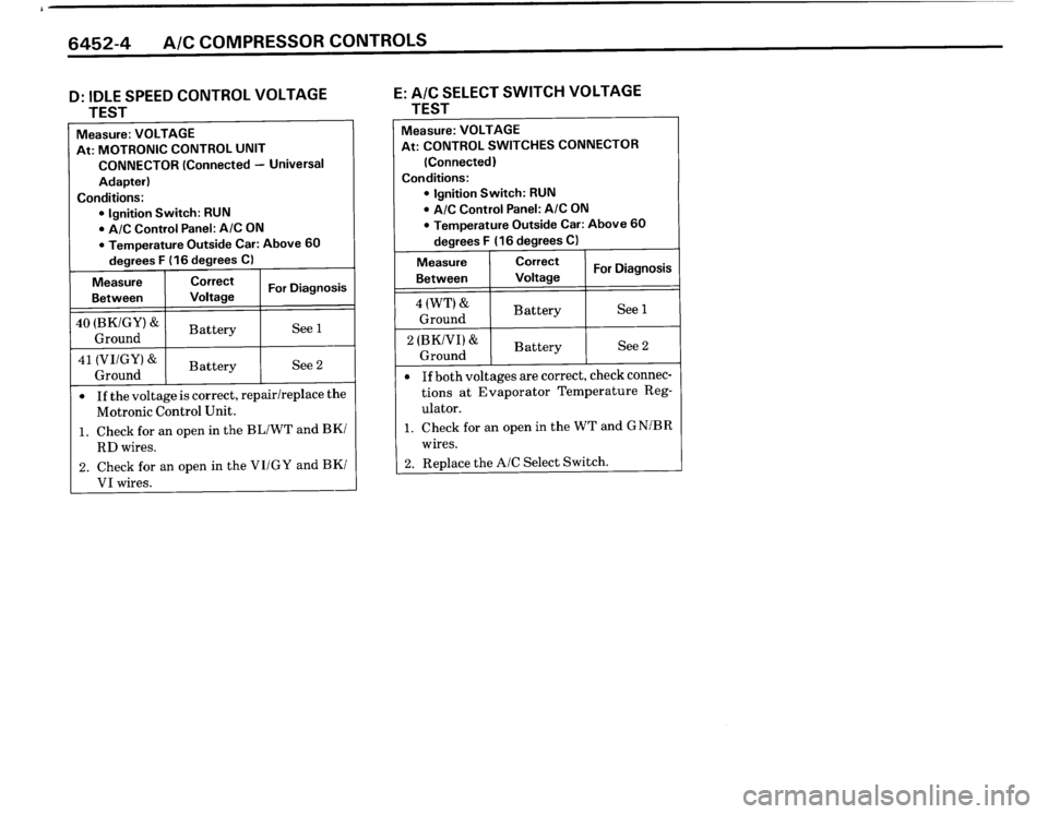 BMW 325is 1989 E30 Electrical Troubleshooting Manual 