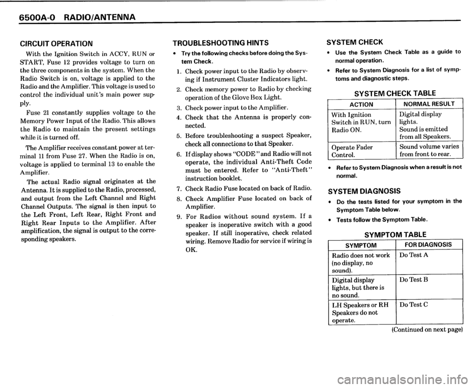 BMW 325i CONVERTIBLE 1989 E30 Electrical Troubleshooting Manual 
