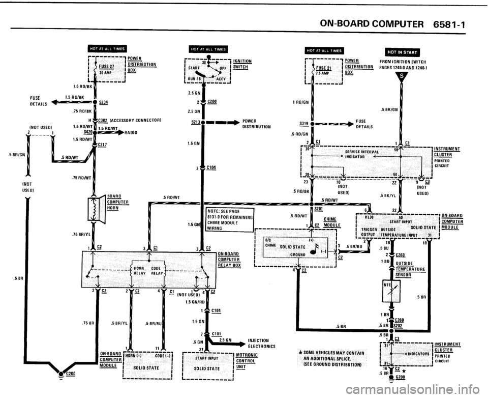 BMW 325i CONVERTIBLE 1989 E30 Electrical Troubleshooting Manual 