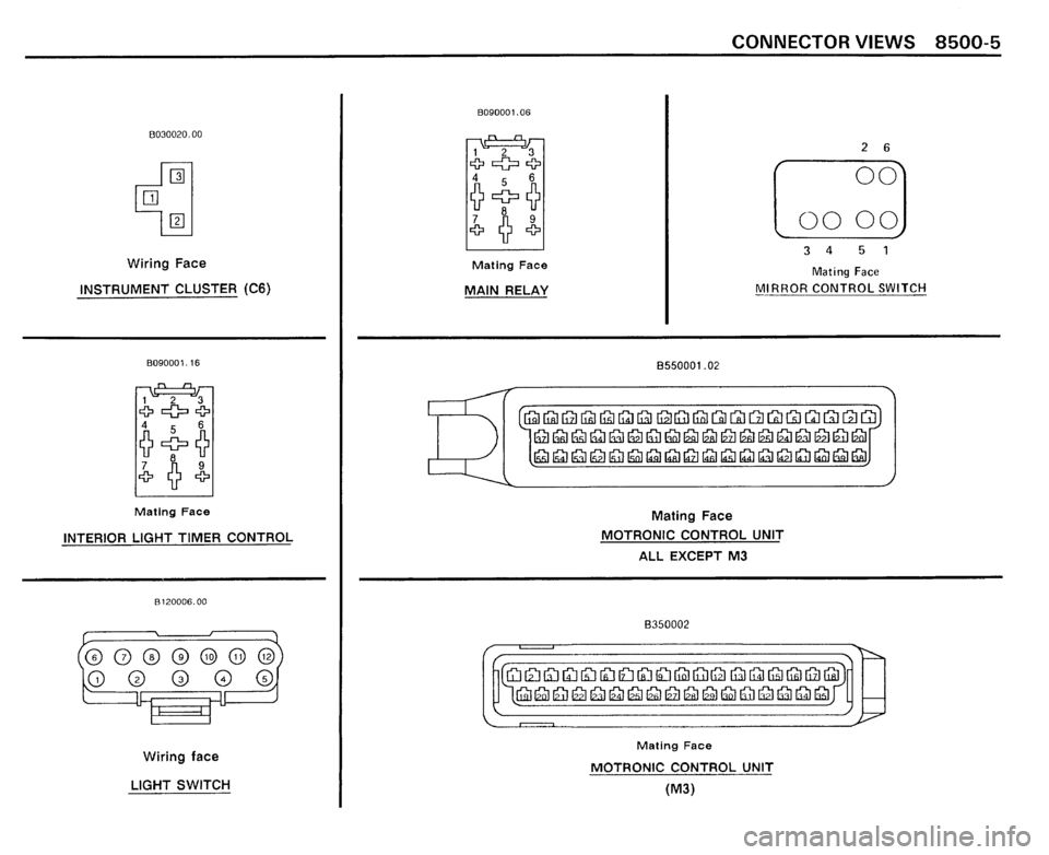 BMW 325i CONVERTIBLE 1989 E30 Electrical Troubleshooting Manual 