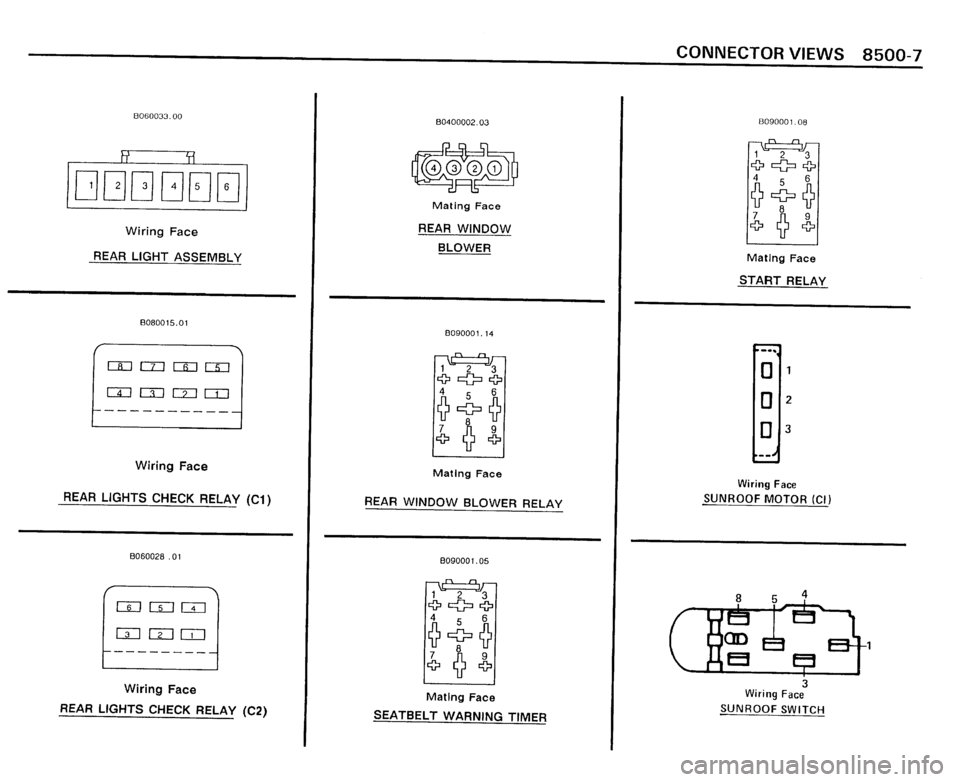 BMW 325i CONVERTIBLE 1989 E30 Electrical Troubleshooting Manual 