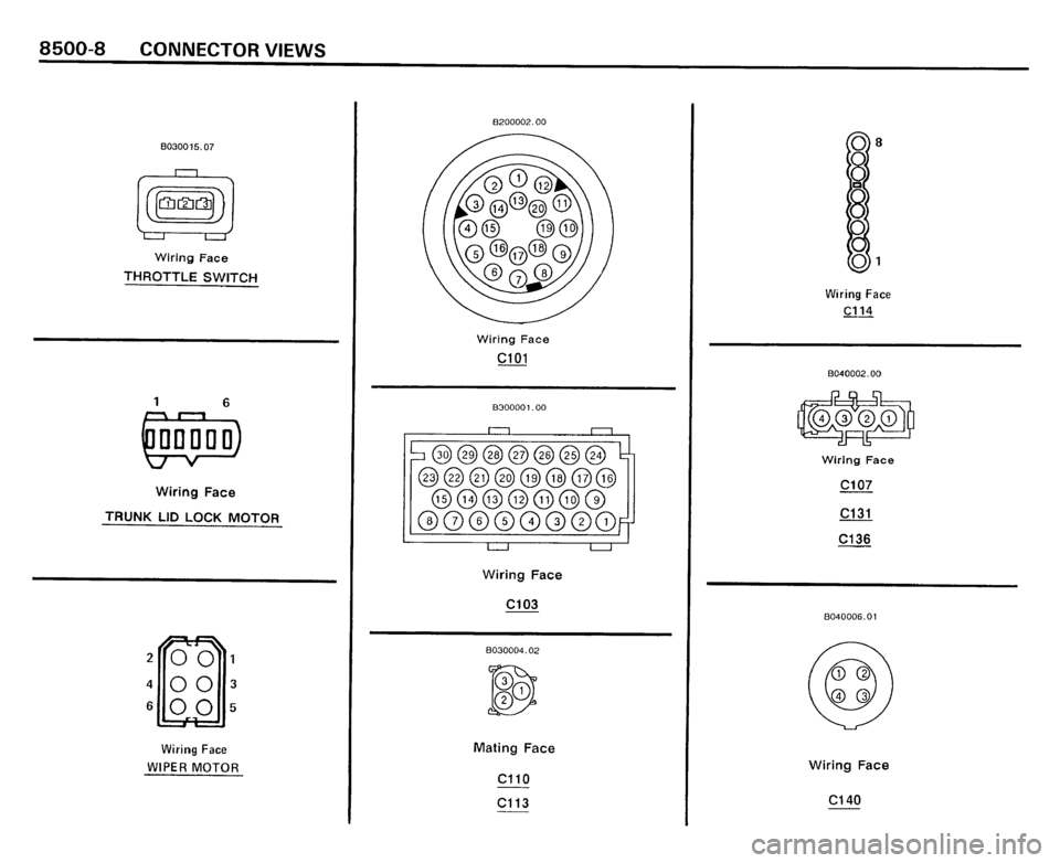 BMW 325i CONVERTIBLE 1989 E30 Electrical Troubleshooting Manual 