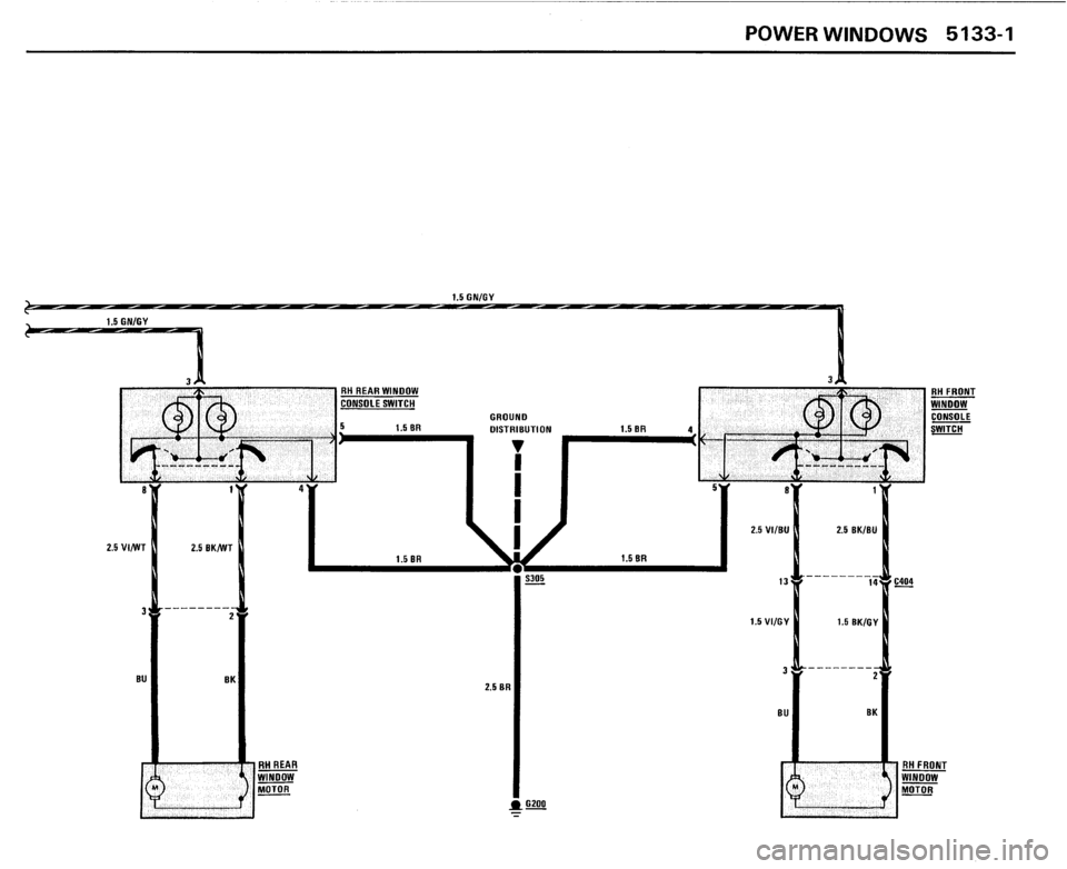 BMW 325i CONVERTIBLE 1989 E30 Electrical Troubleshooting Manual 