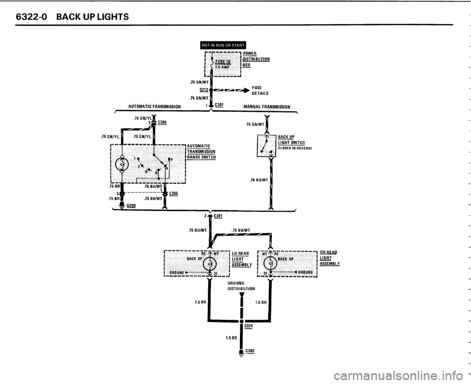 BMW 325i CONVERTIBLE 1989 E30 Electrical Troubleshooting Manual 