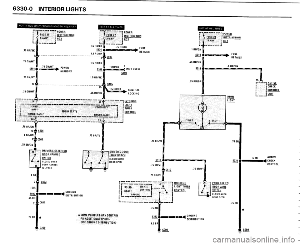 BMW 325i CONVERTIBLE 1989 E30 Electrical Troubleshooting Manual 