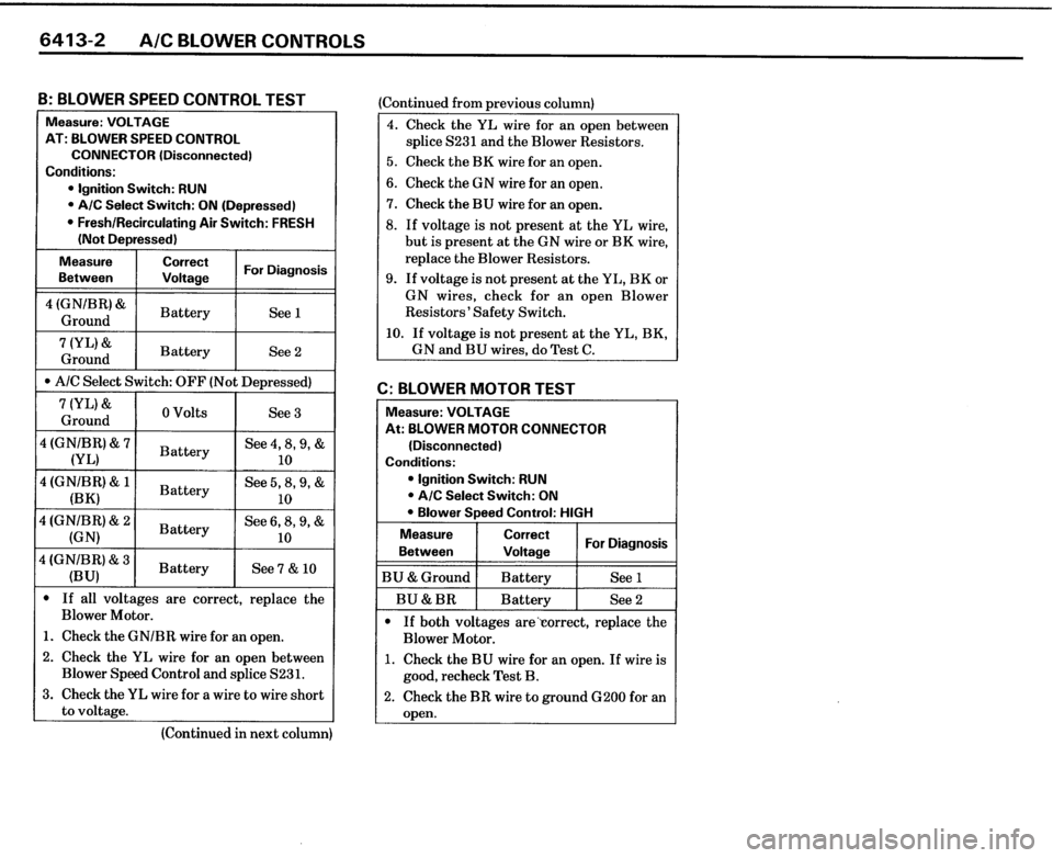 BMW 325i CONVERTIBLE 1989 E30 Electrical Troubleshooting Manual 