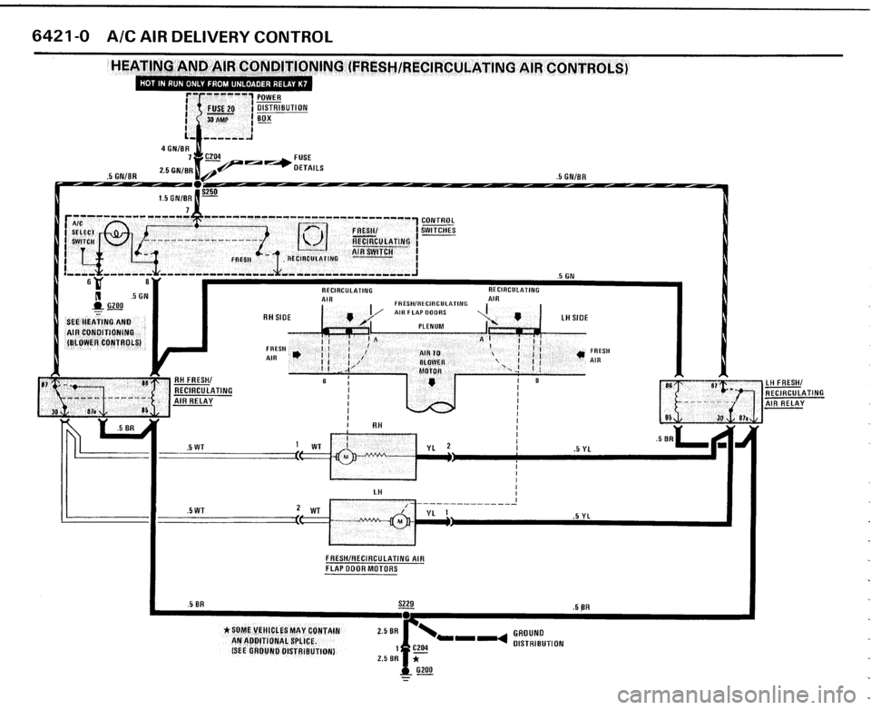 BMW 325i CONVERTIBLE 1989 E30 Electrical Troubleshooting Manual 