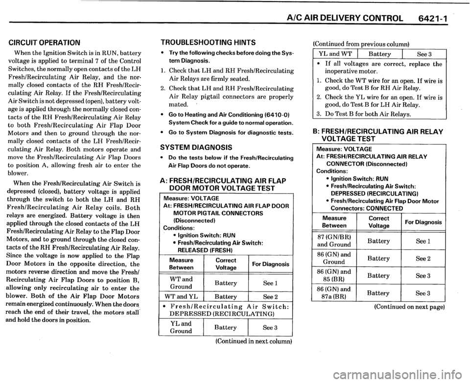 BMW 325i CONVERTIBLE 1989 E30 Electrical Troubleshooting Manual 