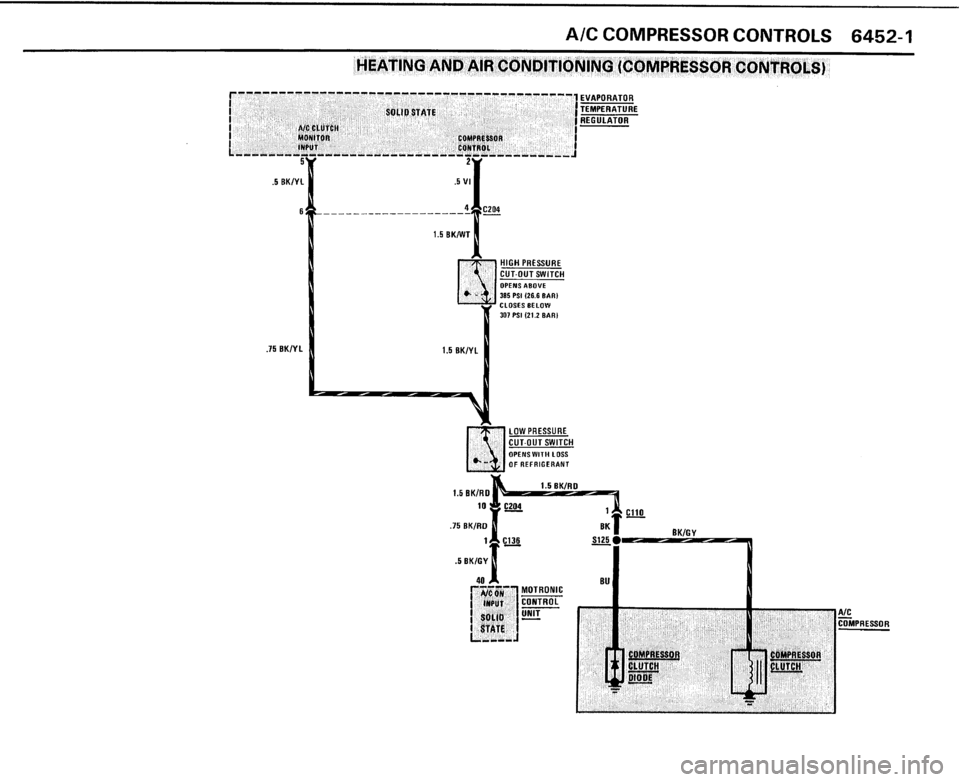 BMW 325i CONVERTIBLE 1989 E30 Electrical Troubleshooting Manual 