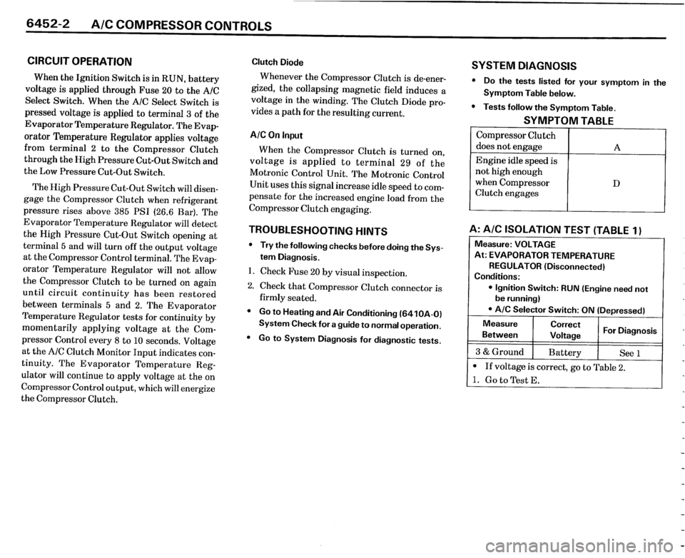 BMW 325i CONVERTIBLE 1989 E30 Electrical Troubleshooting Manual 