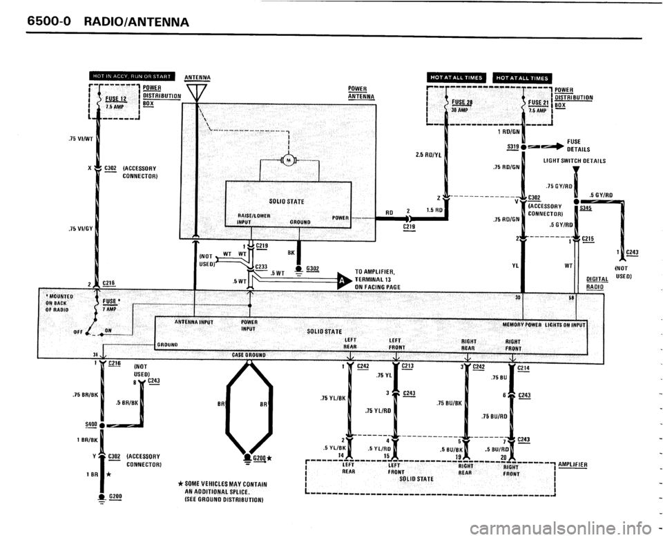 BMW 325i CONVERTIBLE 1989 E30 Electrical Troubleshooting Manual 