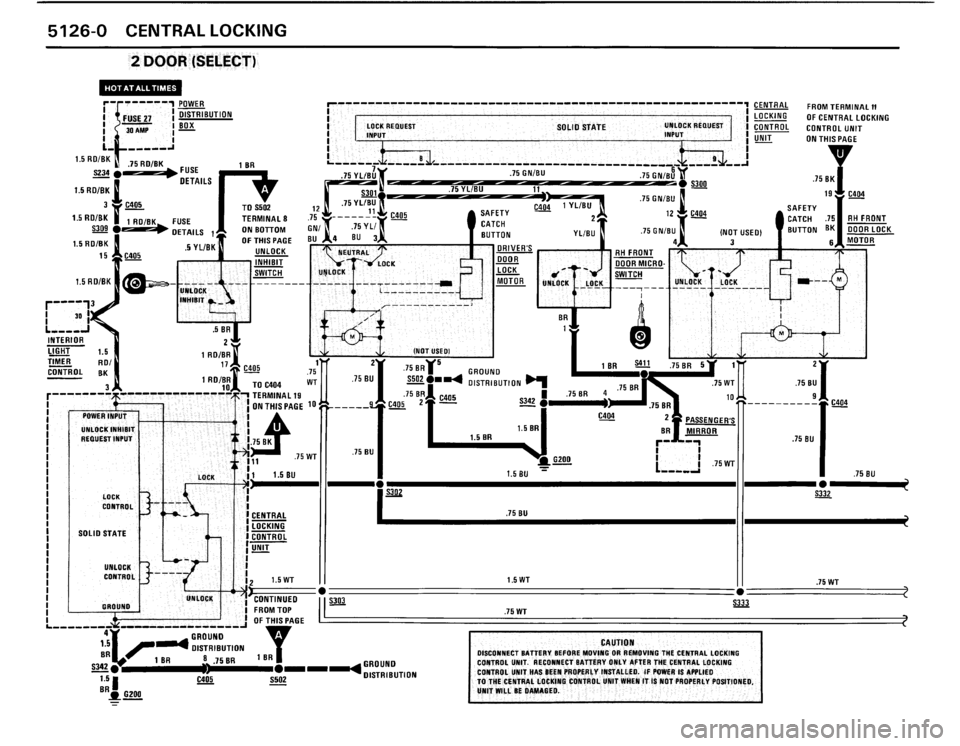 BMW M3 1989 E30 Electrical Troubleshooting Manual 