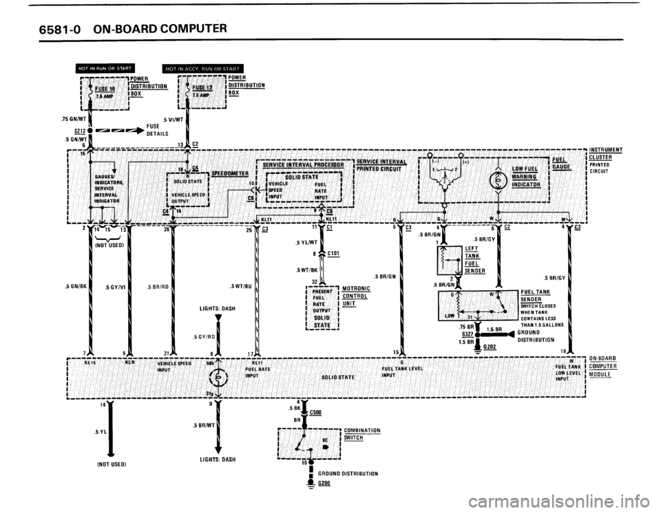BMW 325i CONVERTIBLE 1990 E30 Electrical Troubleshooting Manual 