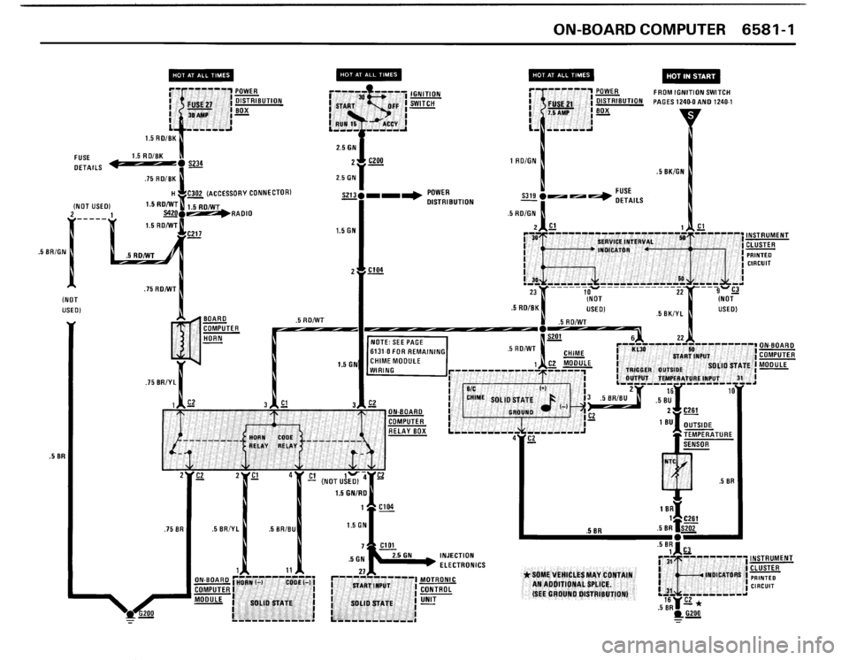 BMW 325i CONVERTIBLE 1990 E30 Electrical Troubleshooting Manual 