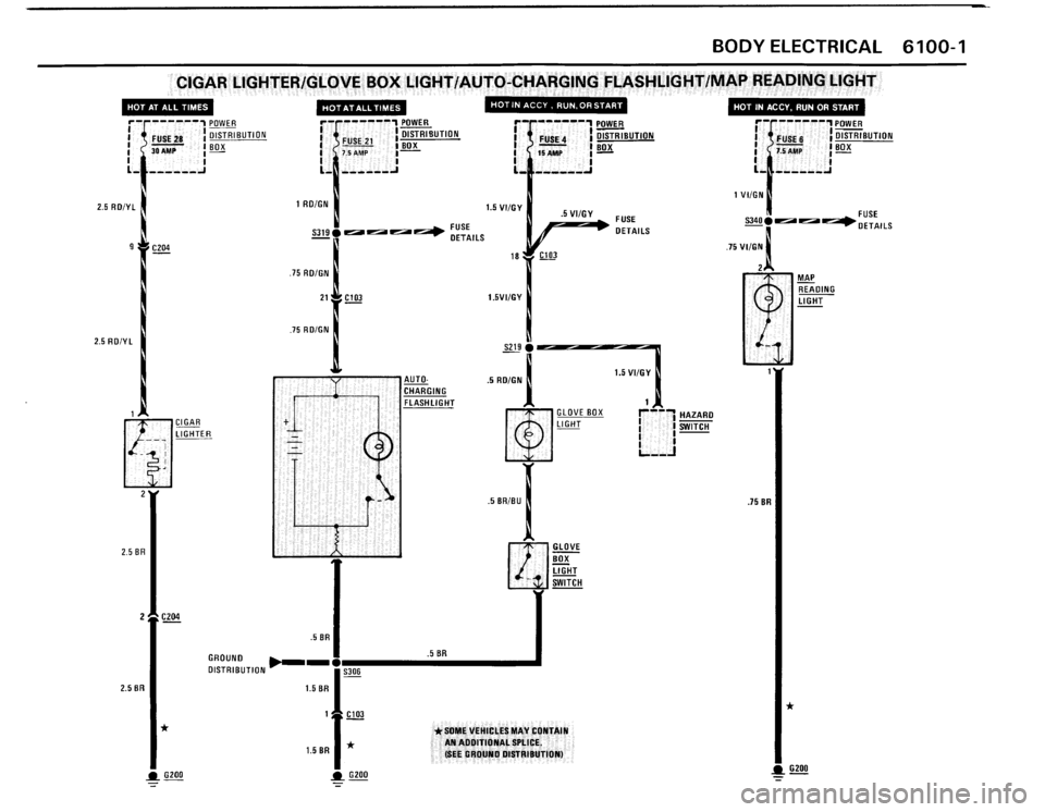 BMW 325i CONVERTIBLE 1990 E30 Electrical Troubleshooting Manual 