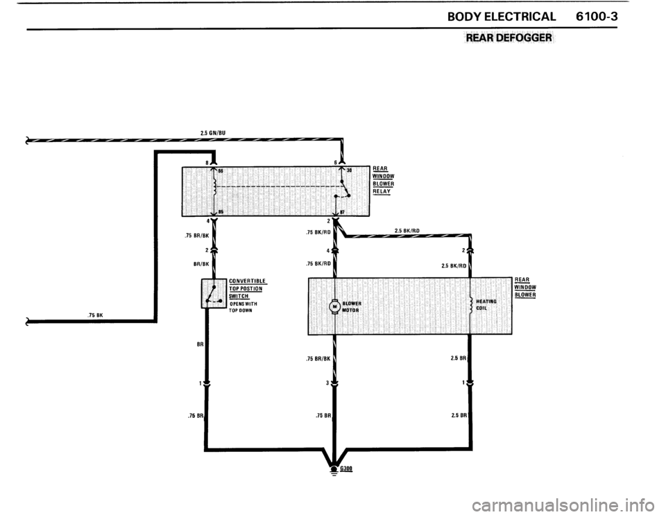 BMW 325i CONVERTIBLE 1990 E30 Electrical Troubleshooting Manual 