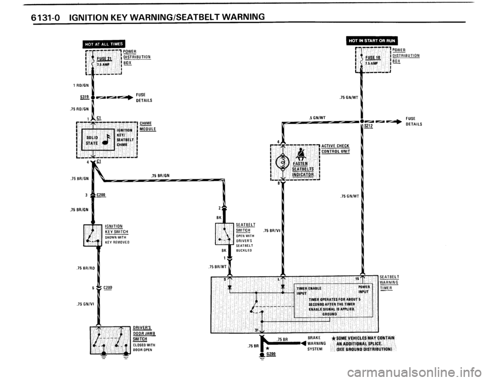 BMW 325i CONVERTIBLE 1990 E30 Electrical Troubleshooting Manual 
