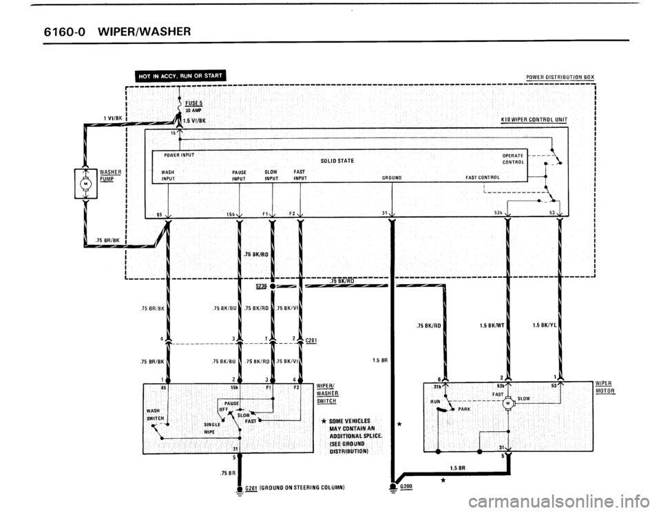 BMW 325i CONVERTIBLE 1990 E30 Electrical Troubleshooting Manual 