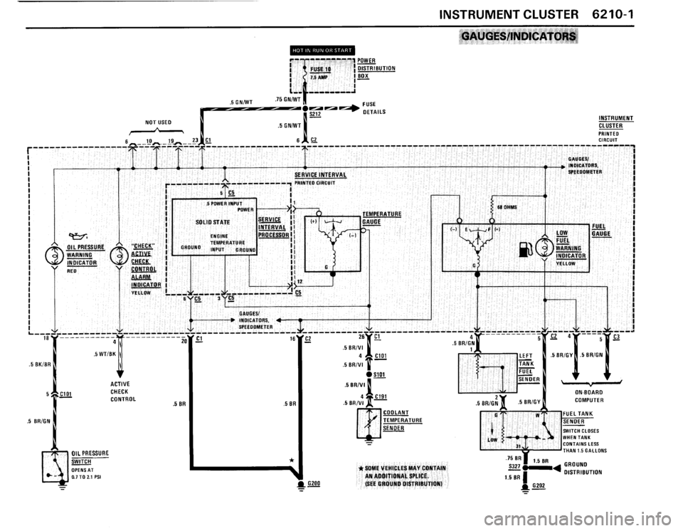 BMW 325i CONVERTIBLE 1990 E30 Electrical Troubleshooting Manual 