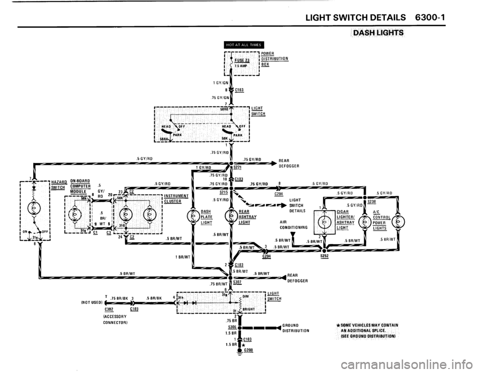 BMW 325i CONVERTIBLE 1990 E30 Electrical Troubleshooting Manual 