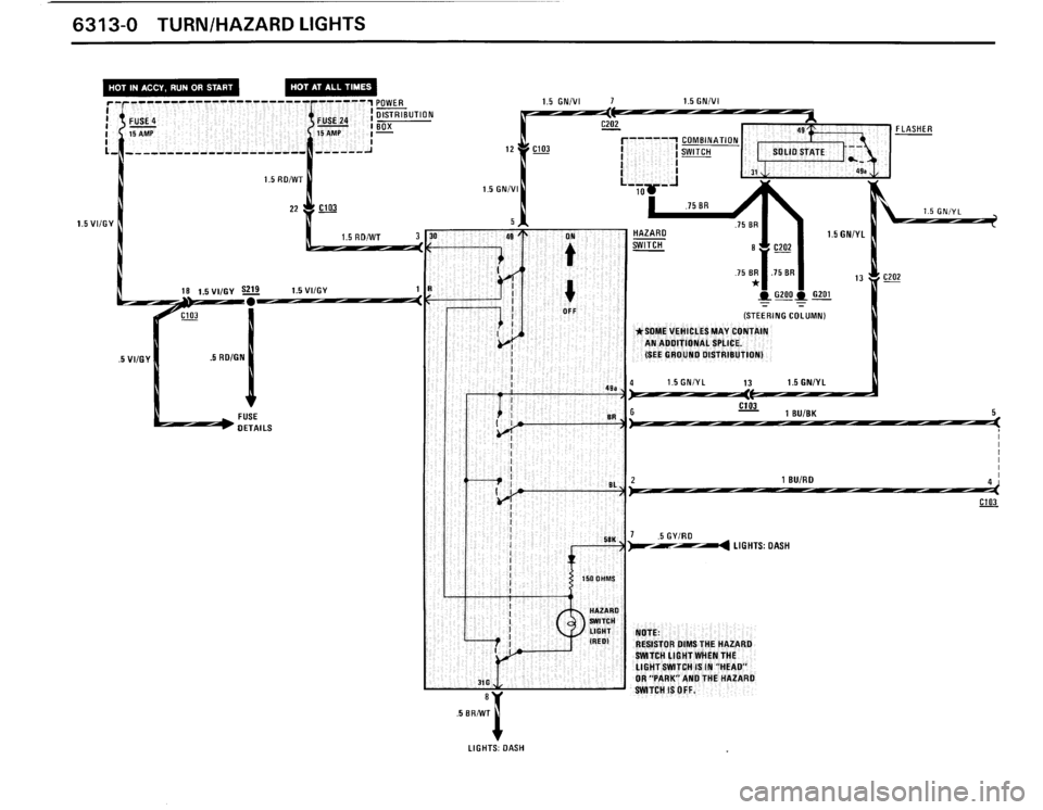 BMW 325i CONVERTIBLE 1990 E30 Electrical Troubleshooting Manual 